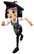 Coco in her Art Outfit running in high score