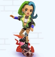 Skye surfing on Koinobori