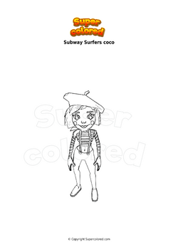 Coloring page Subway Surfers 9  Subway surfers, Small drawings, Drawings