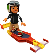 Roberto surfing on Speeder