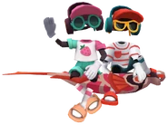 Frutti and Tutti on Koinobori with Tokyo Crew pose