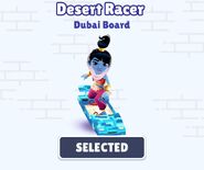 Amira in her Genie Outfit surfing on Desert Racer