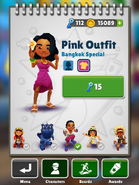 Purchasing Noon's Pink Outfit