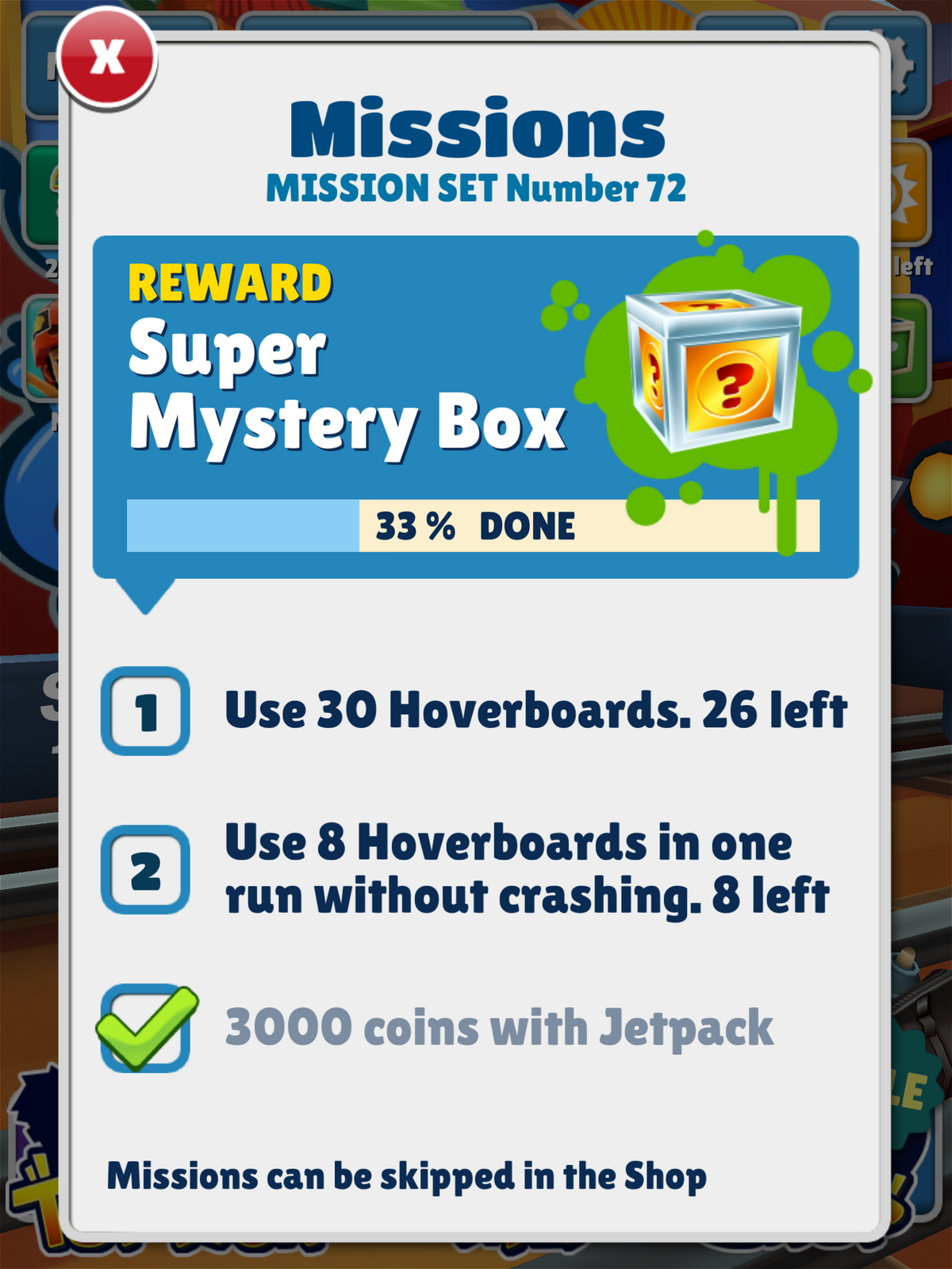 Subway Surfers - Score 12000 points without Collecting Coins 