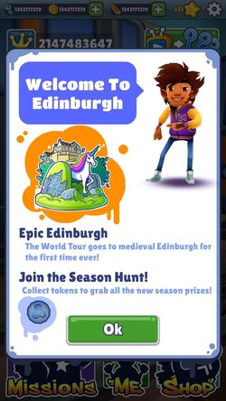 Subway Surfers World Tour: Edinburgh, Subway Surfers Wiki