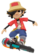 Saru surfing on zapline