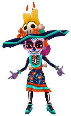 Subway Surfers - #ShopUpdate Team up with this bone-chilling crew. 💀 Dash  through Mexico with Eddy, Scarlett, Scarlett's Catrina outfit, and Manny,  as well as Manny's Mariachi outfit! The Halloween Crew is