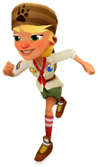 Olivia running in high score