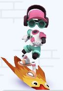 Frutti surfing on Chicky