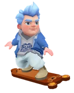 Leif surfing on Teddy