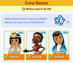 unlocked the rest of the explorer crew aka cairo crew :D (and yes i already  unlocked kareem) : r/subwaysurfers