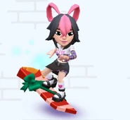 Ji-Yeong surfing on Shiny Surprise