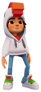 Chicken Jake event pose