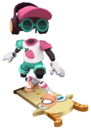 Frutti surfing on Goat