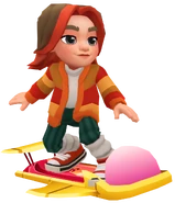 Sindri surfing on Sunset