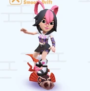 Ji-Yeong surfing on Koinobori