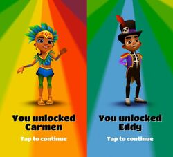 Subway Surfers on X: I don't know about you, but our #ShopUpdate is  feeling 2022. 🎊 The stars come out with Carmen, Eddy (& his Trick Outfit),  and the Rocket board. 2️⃣0️⃣2️⃣2️⃣