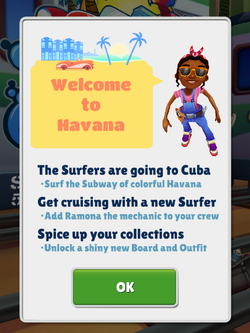 Subway Surfers  UPDATE New World Tour in CUBA: HAVANA! by Kiloo 