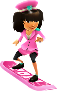 Mina Surfing On The Bubblegum Board