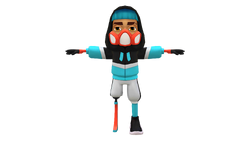 It appears Zayn's prosthetic leg magically switches from in game to the  Berlin Beats Seattle Edition 🤔🤔 : r/subwaysurfers