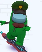 Crewmate Guard surfing on Endeavour