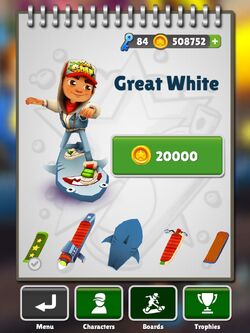 Great White, Subway Surfers Wiki