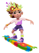 Cleo surfing on board