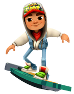 Jake surfing on Circuit Bunny