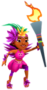 Carmen with a torch