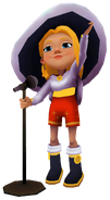 Freya in her Winter Magic Outfit with Nina's pose
