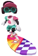 Frutti surfing on Retro Wave
