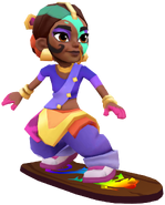 Rani surfing on Chameleon