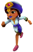 Salma in her Talisman Outfit running in high score