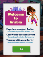 Amira welcomes the player to Arabia