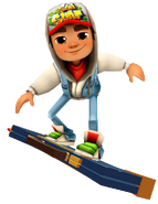 Jake surfing on board