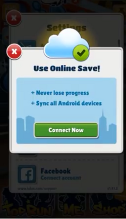 Online Save, Subway Surfers Wiki