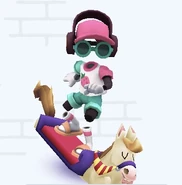 Frutti surfing on Stallion