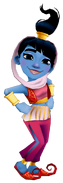 Amira in her Genie Outfit with Rin's pose