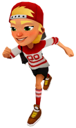 Olivia in her Skate Outfit running in high score