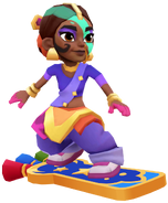Rani surfing on Moongazer