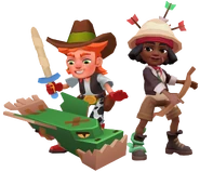 Rudy Rascal and Ventura with Big Boss Board with the Backyard Quest bundle pose