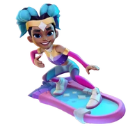 Azura surfing on Confetti Crush