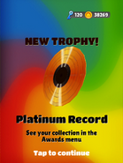 Platinum Record Trophy