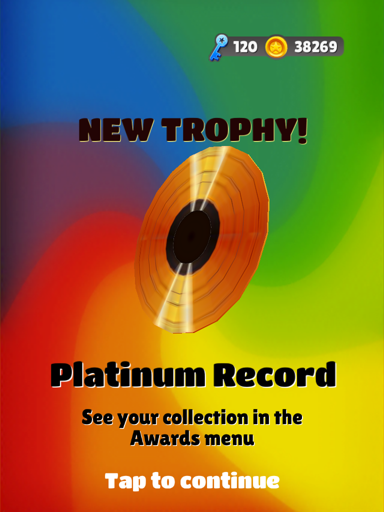 Platinum Record Subway Surfer