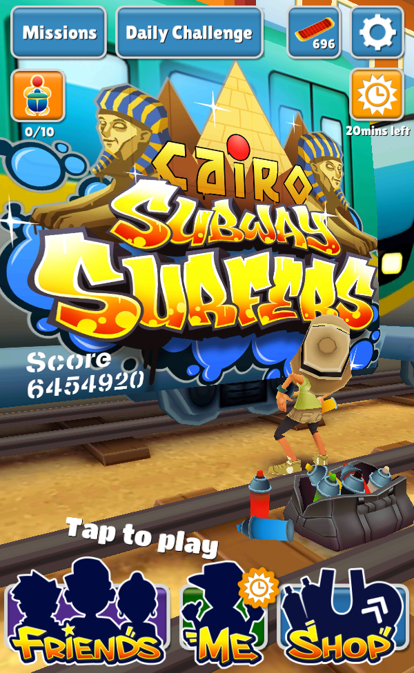 what did you collect in subway surfers cairo hoverboard