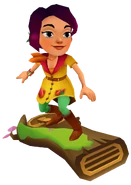 Jolien in her Spring Outfit surfing on Spring