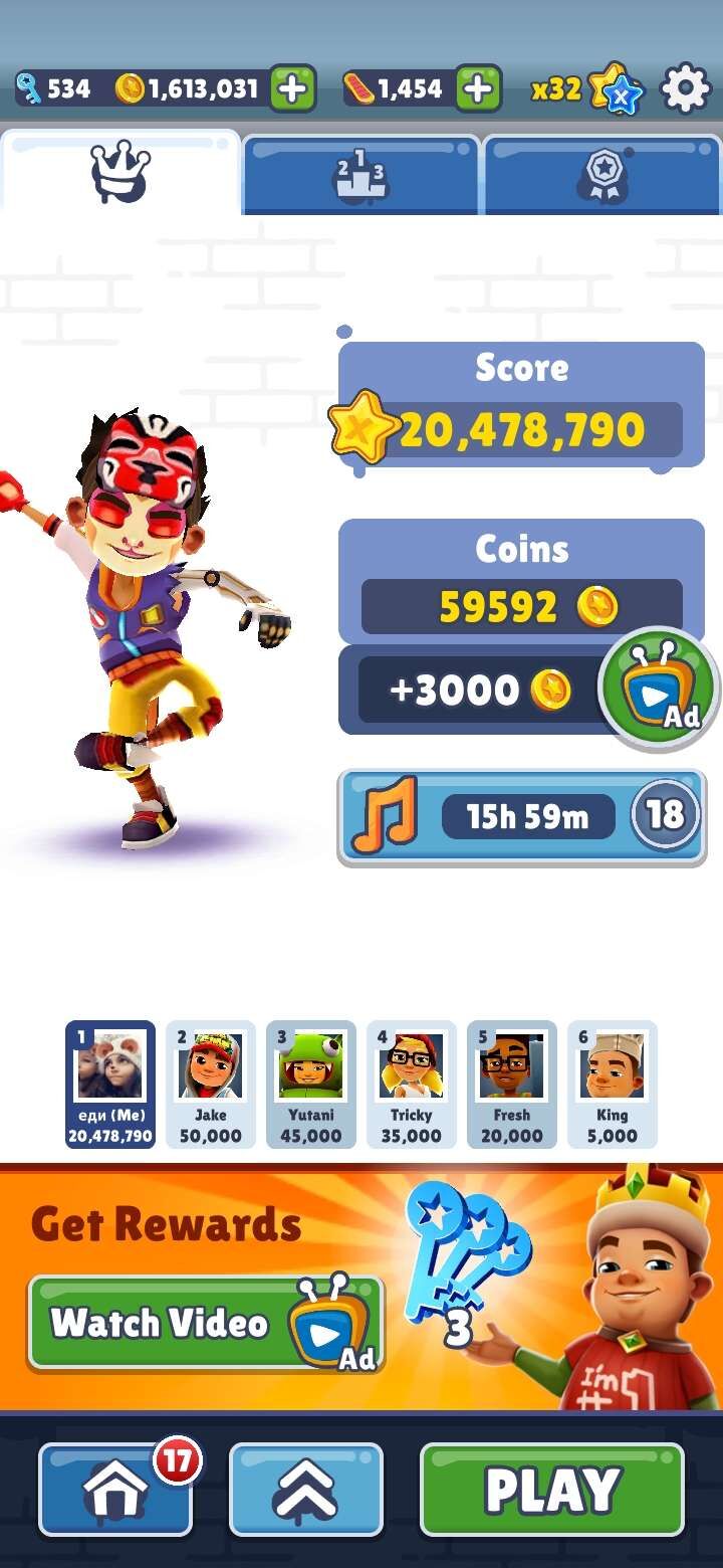 Subway Surfers- What's your high score?  Subway surfers, Subway surfers  game, Subway surfers download