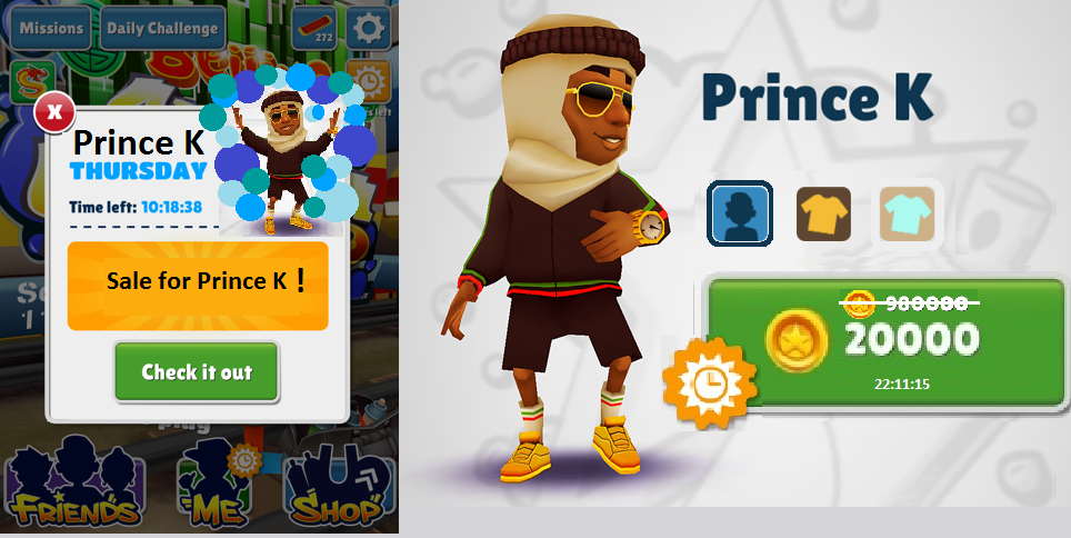 User Blog Mike8 Prince K Thursday Subway Surfers Wiki Fandom