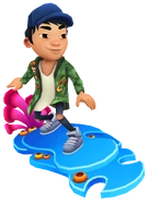 Lee surfing on Coral