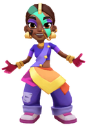 Rani with The Burger King's pose